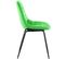 Chaise De Salle À Manger Tom Avec Pieds En Métal Noir Vert/similicuir