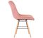 Chaise De Salle À Manger Leni En Velours Avec Pieds En Bois Rose