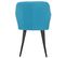 Lot De 2 Chaises De Salle À Manger Shila Avec Piètement En Métal Noir Turquoise/tissu