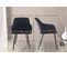 Lot De 2 Chaises De Salle À Manger Shila Avec Piètement En Métal Noir Noir /velours