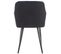 Lot De 2 Chaises De Salle À Manger Shila Avec Piètement En Métal Noir Noir /velours