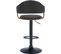 Tabouret De Bar Nilse Avec Coque En Bois Assise En Similicuir Noyer / Noir/noir