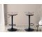 Lot De 2 Tabourets De Bar Skelde Avec Assise En Bois Pied En Métal Noyer