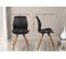 Lot De 2 Chaises De Salle À Manger Luna Noir /plastique