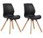 Lot De 2 Chaises De Salle À Manger Luna Noir /plastique