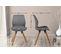 Lot De 2 Chaises De Salle À Manger Luna Gris/plastique