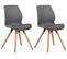 Lot De 2 Chaises De Salle À Manger Luna Gris/plastique