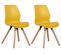 Lot De 2 Chaises De Salle À Manger Luna Jaune/plastique