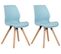 Lot De 2 Chaises De Salle À Manger Luna Bleu/plastique