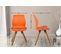 Lot De 2 Chaises De Salle À Manger Luna Orange/plastique