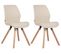 Lot De 2 Chaises De Salle À Manger Luna Crème/tissu