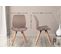 Lot De 2 Chaises De Salle À Manger Luna Taupe/tissu