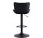 Lot De 2 Tabourets De Bar Emma Pied Métal Hauteur Réglable Pivotant Noir /similicuir