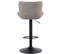 Lot De 2 Tabourets De Bar Linus Pied En Métal Réglable Pivotant Taupe/tissu