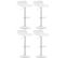 Lot De 4 Tabourets De Bar Aveiro En Plastique Blanc