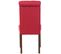 Lot De 2 Chaises De Salle À Manger Lisburn Avec Pieds En Bois De Caoutchouc Rouge/tissu