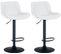 Lot De 2 Tabourets De Bar Minosa Réglables Et Pivotants Blanc /similicuir