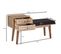 Banc En Tissu 120 Cm Bois Massif Rembourré Banc Banquette Couloir Espace