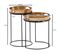 Table D'appoint Lot De 2 Table Basse De Salon Metal Orientale Aluminium