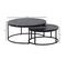 Set De 2 Table Basse Noire Aspect Marbre Table Ronde