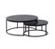 Set De 2 Table Basse Noire Aspect Marbre Table Ronde