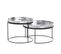 Table D'appoint Lot De 2 Table Basse De Salon Metal Orientale Aluminium