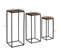 Tables Gigognes Bois Massif Table D'appoint Basse Moderne Lot De 3