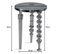 Table D'appoint Métal 44x44x63cm Petite Table Salon Ronde Argent Moderne