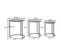 Table D'appoint Lot De 3 Petite Table Basse De Salon Métal Moderne Or