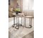 Table D'appoint Lot De 3 Petite Table Basse De Salon Métal Moderne Or