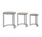 Table D'appoint Lot De 3 Petite Table Basse De Salon Métal Moderne Or