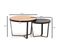 Tables Gigognes Bois Massif Table D'appoint Basse Moderne Lot De 2 Ronde