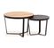 Tables Gigognes Bois Massif Table D'appoint Basse Moderne Lot De 2 Ronde