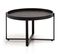 Table Basse Ronde Bois Massif Métal 60x60x35 Cm Table Salon Moderne