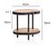 Table D'appoint Bois Massif Métal 45x45x50cm Petite Table De Salon Ronde