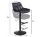 Tabouret De Bar Moderne Similicuir Chaise Fauteuil De Comptoir Noir