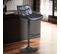 Tabouret De Bar Moderne Similicuir Chaise Fauteuil De Comptoir Noir