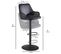 Tabouret De Bar Moderne Similicuir Chaise Fauteuil De Comptoir Noir