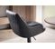 Tabouret De Bar Moderne Similicuir Chaise Fauteuil De Comptoir Noir