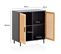 Commode Avec Portes Armoire 80x86,5x40 Cm Noir Buffet Cabinet Salon