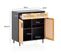 Commode Avec Portes Armoire 80x86,5x40 Cm Noir Buffet Cabinet Salon