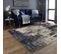 Milan - Tapis D'inspiration Createur Taupe Et Bleu Petrole 160 X 230 Cm