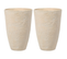 Lot De 2 Pots De Fleurs 51 X 51 X 71 Cm Beige Camia