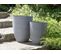 Lot De 2 Cache-pots Gris 35 X 35 Cm Croton