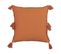 Coussin Touffeté Coton Orange Avium 45 X 45 Cm