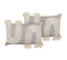 Lot De 2 Coussins Touffeté Coton Beige Clair Ocimum 55 X 35 Cm