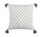 Coussin Impression En Bloc Coton Bleu Cornus 45 X 45 Cm