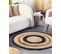 Tapis Rond En Jute D 120 Cm Beige Et Noir Yozgat