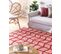 Tapis En Coton Rouge 140 X 200 Cm Sivas