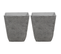 Lot De 2 Cache-pots Gris 49 X 49 X 53 Cm Delos